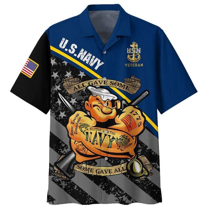 US Navy Hawaii Shirt Sailor All Gave Some, Some Gave All Aloha Hawaiian Shirts