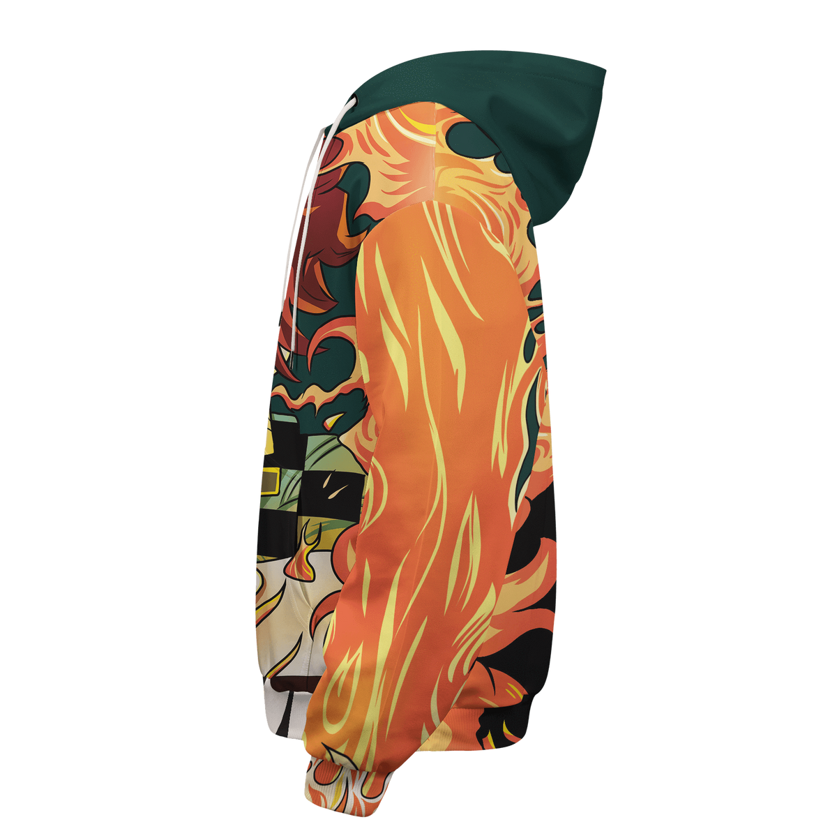 Demon Slayer Hoodie Tanjiro Kamado Water Fire Kimetsu No Yaiba Logo Hoodie Demon Slayer Apparel