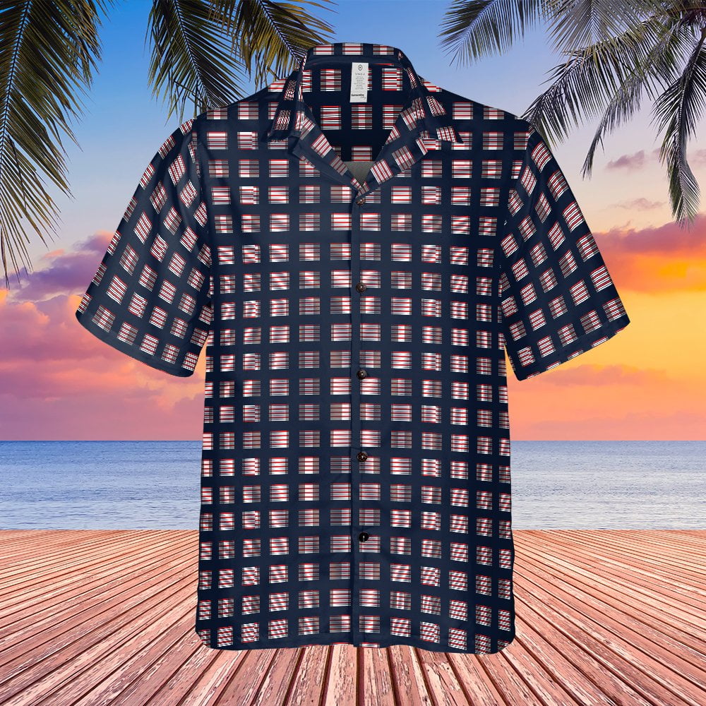 The Sopranos Tony Soprano Square Geometric Abstract Pattern Hawaiian Shirt - Tazila
