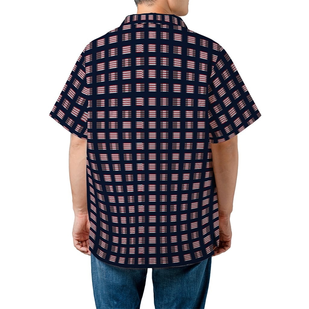 The Sopranos Tony Soprano Square Geometric Abstract Pattern Hawaiian Shirt - Tazila