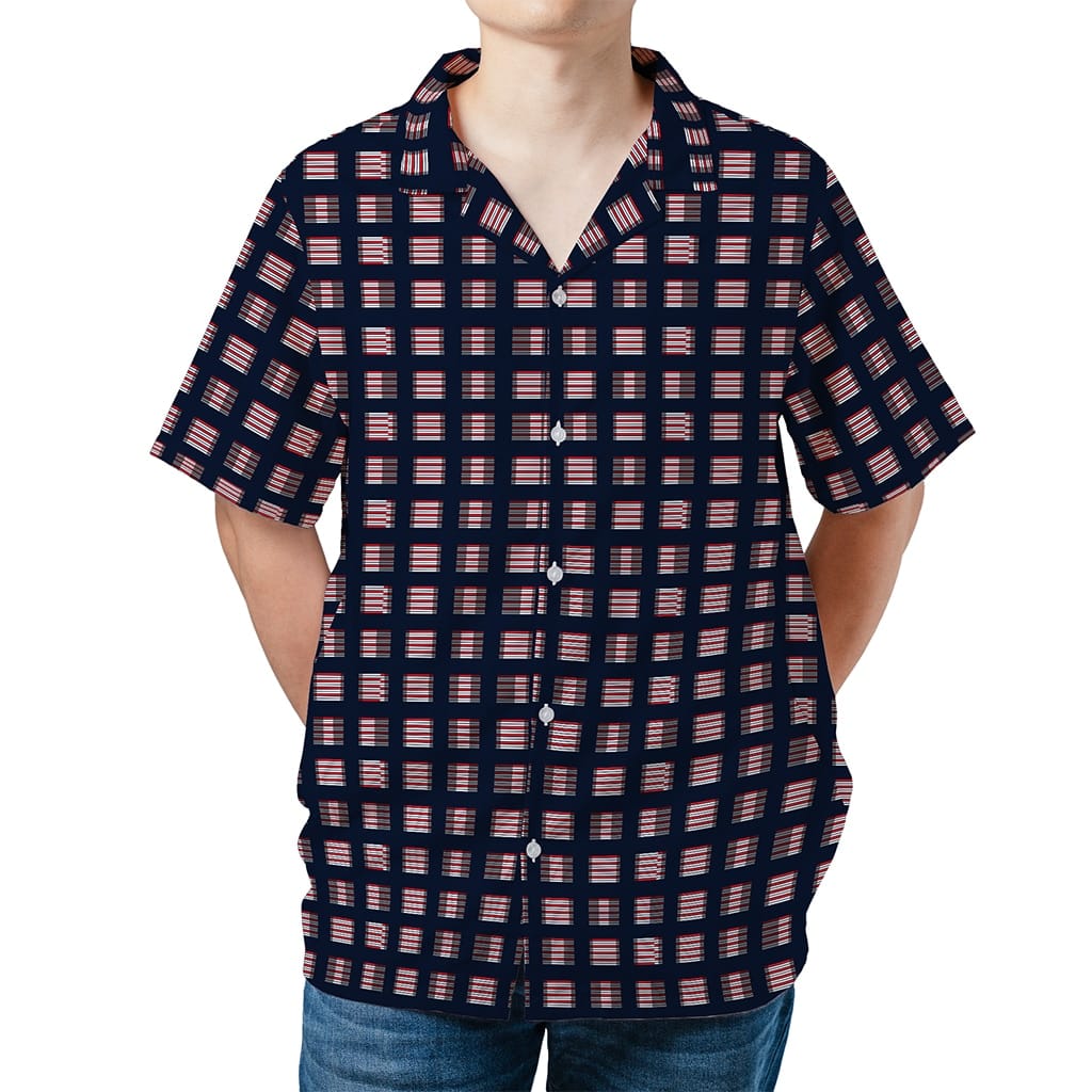 The Sopranos Tony Soprano Square Geometric Abstract Pattern Hawaiian Shirt - Tazila