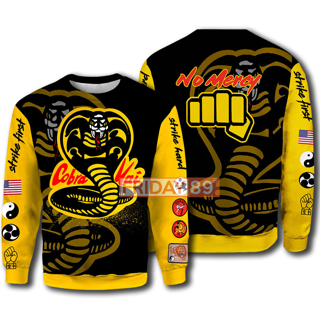 Cobra Kai Shirt Cobra Karate Dojo Cosplay No Mercy 3D Shirt Cool Cobra Kai Hoodie Sweater Tank