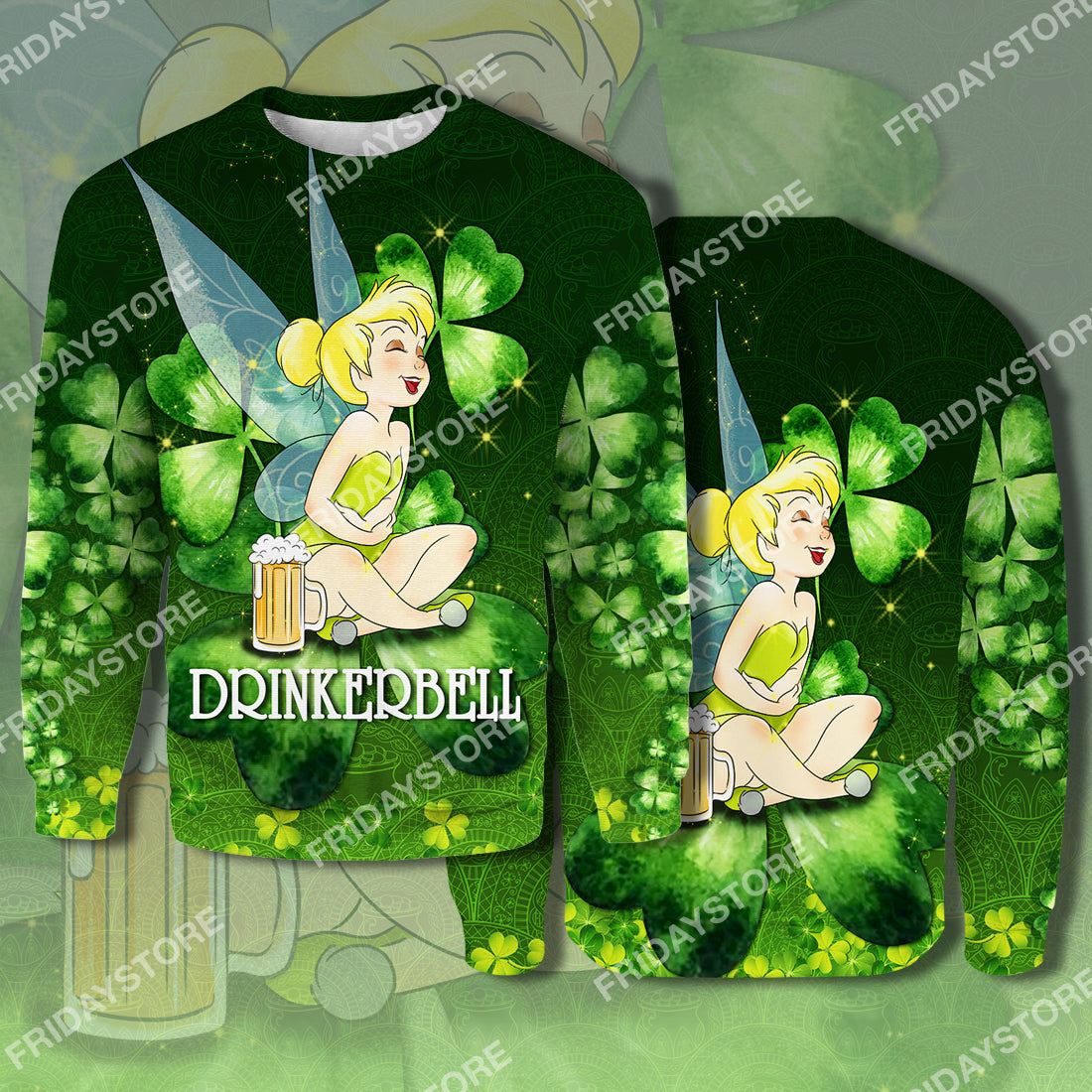 DN T-shirt Drinkerbell St Patrick's Day T-shirt Cute Amazing DN Sweater Tank Tinkerbell Hoodie Apparel