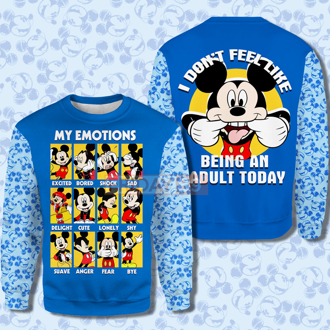 DN MK Mouse T-shirt MK Mouse My Emotions Don't Feel Like Being An  T-shirt Amazing DN Hoodie Sweater Tank