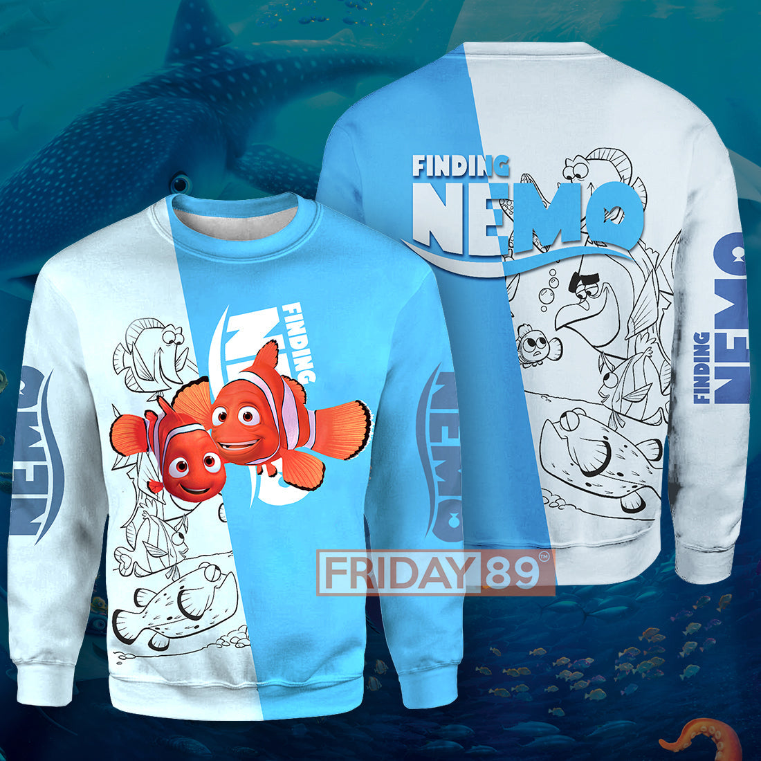 Finding Nemo T-shirt Finding Nemo Blue T-shirt Amazing DN Hoodie Sweater Tank
