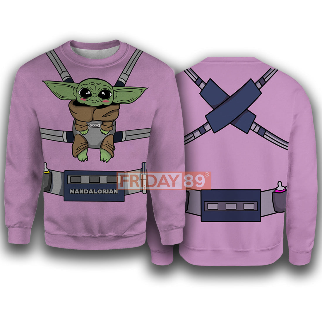 SW T-shirt Baby Yoda Mando Carrier 3D Print Hoodie Baby Yoda Pink Hoodie SW Hoodie Sweater Tank 2024