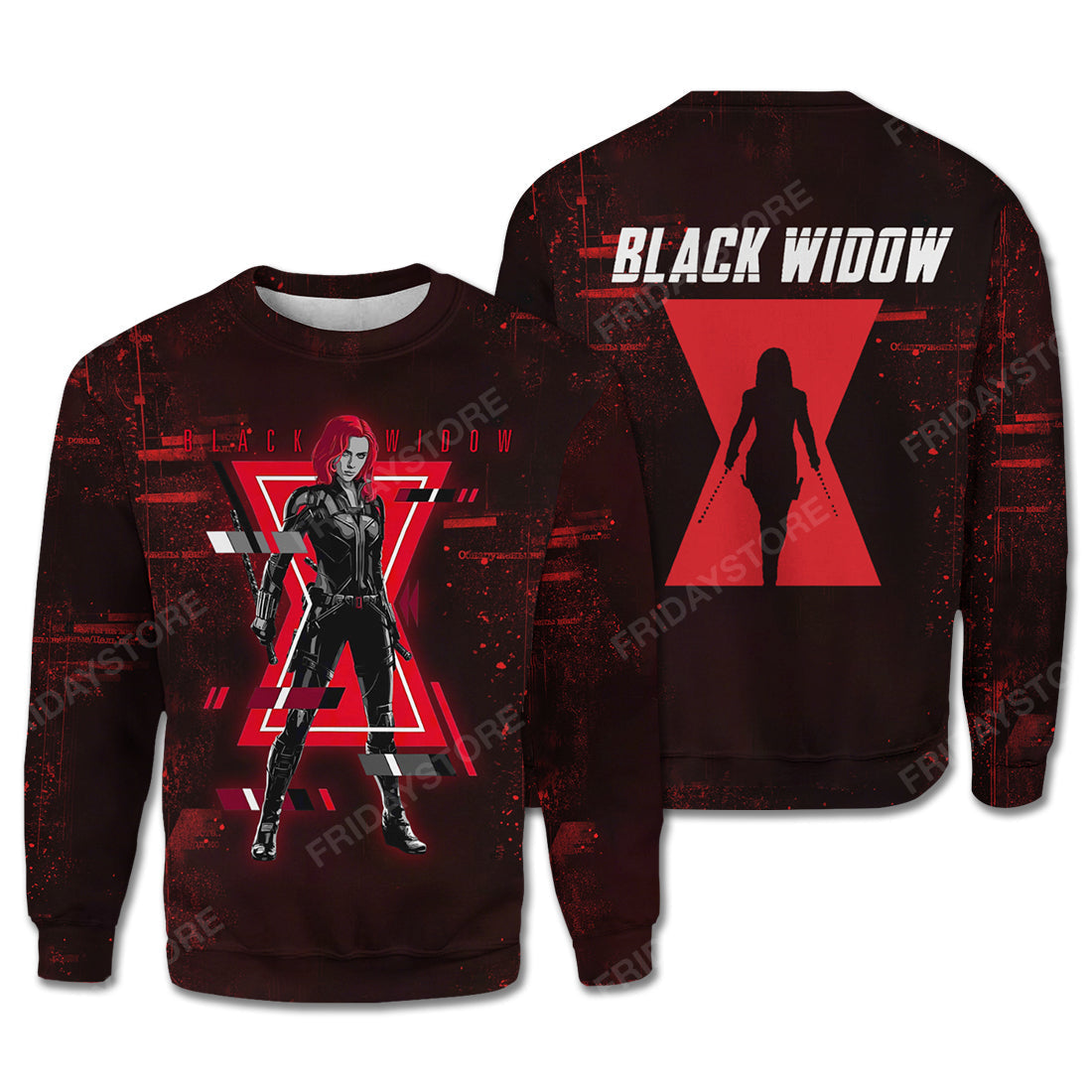 MV BW T-shirt Black Widow Series Black Red T-shirt Hoodie Fan Gift