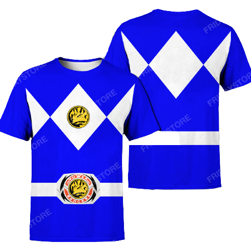 Power Ranger T-shirt Blue Power Ranger Costume T-shirt Power Ranger Hoodie