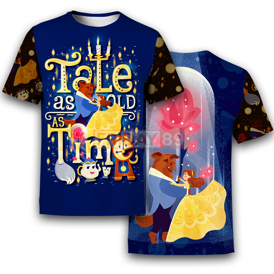 Beauty & The Beast T-shirt Beauty & The Beast Tale As Old As Time 3D Print T-shirt Awesome DN Hoodie Sweater Tank