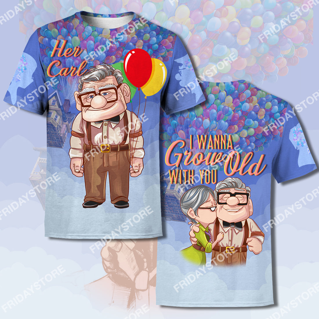 DN Up T-shirt I Wanna Grow Old With You Up Couple Her Carl T-shirt Amazing DN Hoodie Sweater Tank
