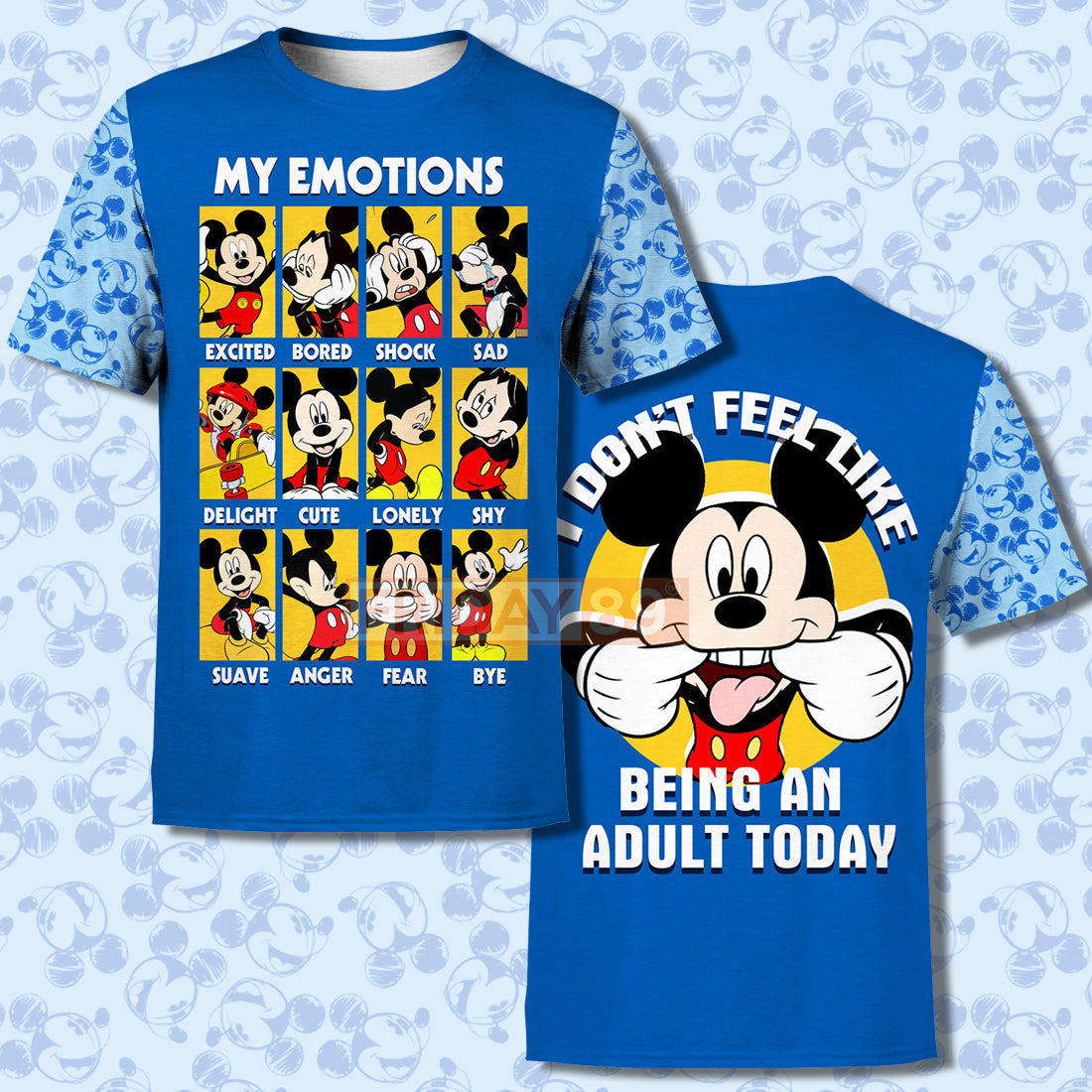 DN MK Mouse T-shirt MK Mouse My Emotions Don't Feel Like Being An  T-shirt Amazing DN Hoodie Sweater Tank