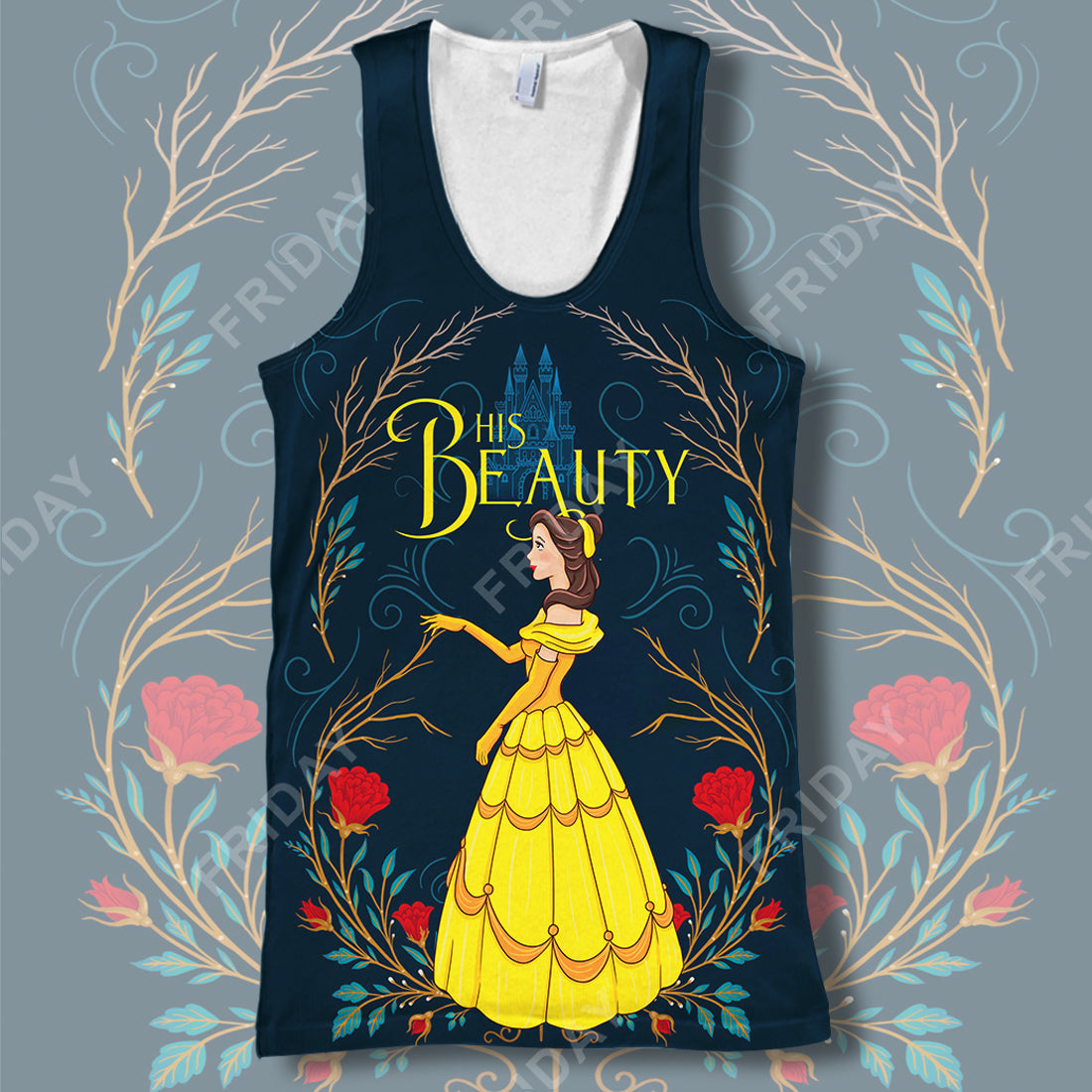 DN T-shirt Beauty & The Beast His Beauty Couple 3D Print T-shirt Awesome DN Beauty & The Beast Hoodie Sweater Tank