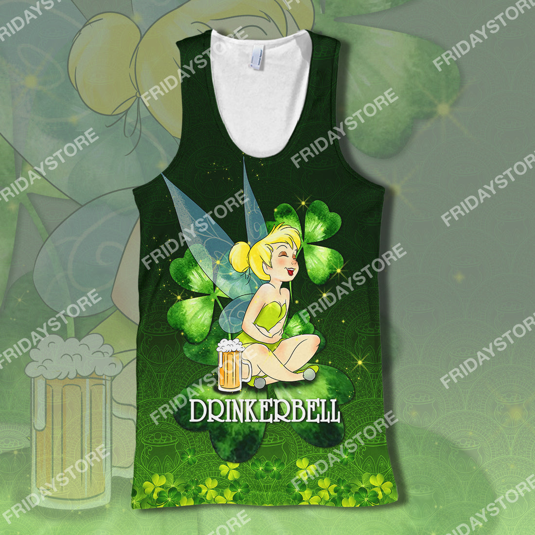 DN T-shirt Drinkerbell St Patrick's Day T-shirt Cute Amazing DN Sweater Tank Tinkerbell Hoodie Apparel