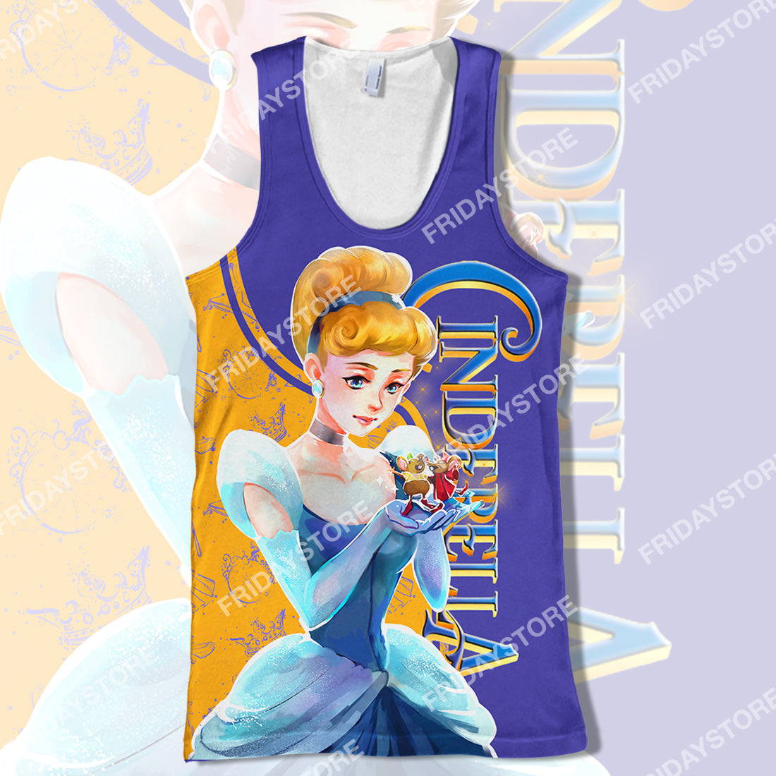 DN T-shirt Cinderella Princess And Mouse Friends T-shirt Awesome DN Cinderella Hoodie Sweater Tank