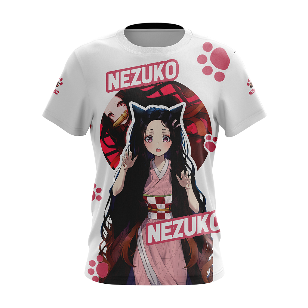Demon Slayer Shirt Neko Nezuko Chan Cute White Hoodie Demon Slayer Hoodie