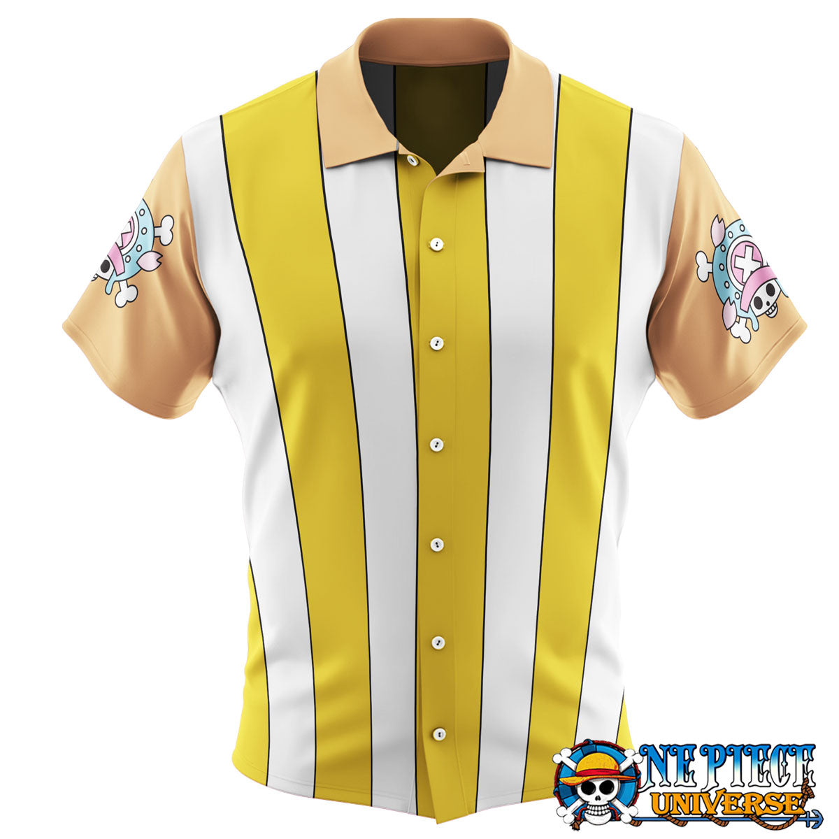 Tony Tony Chopper Pattern Button Up Hawaiian Shirt | One Piece Universe Store