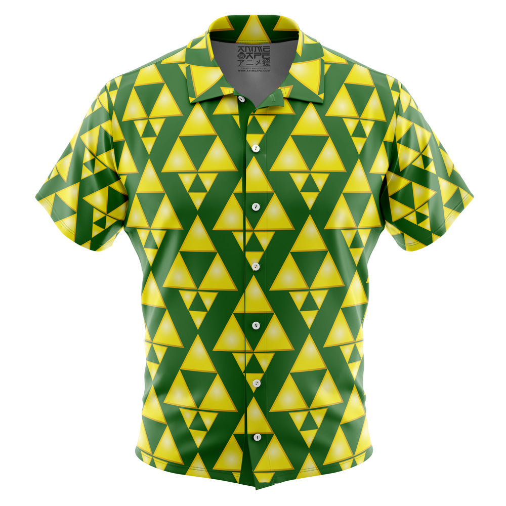 Tri Force Zelda Button Up Hawaiian Shirt