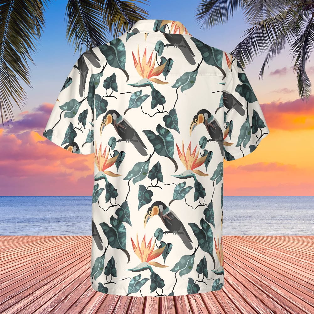 Magnum PI Thomas Magnum Tom Selleck Red Jungle Bird Hawaiian Shirt - Tazila