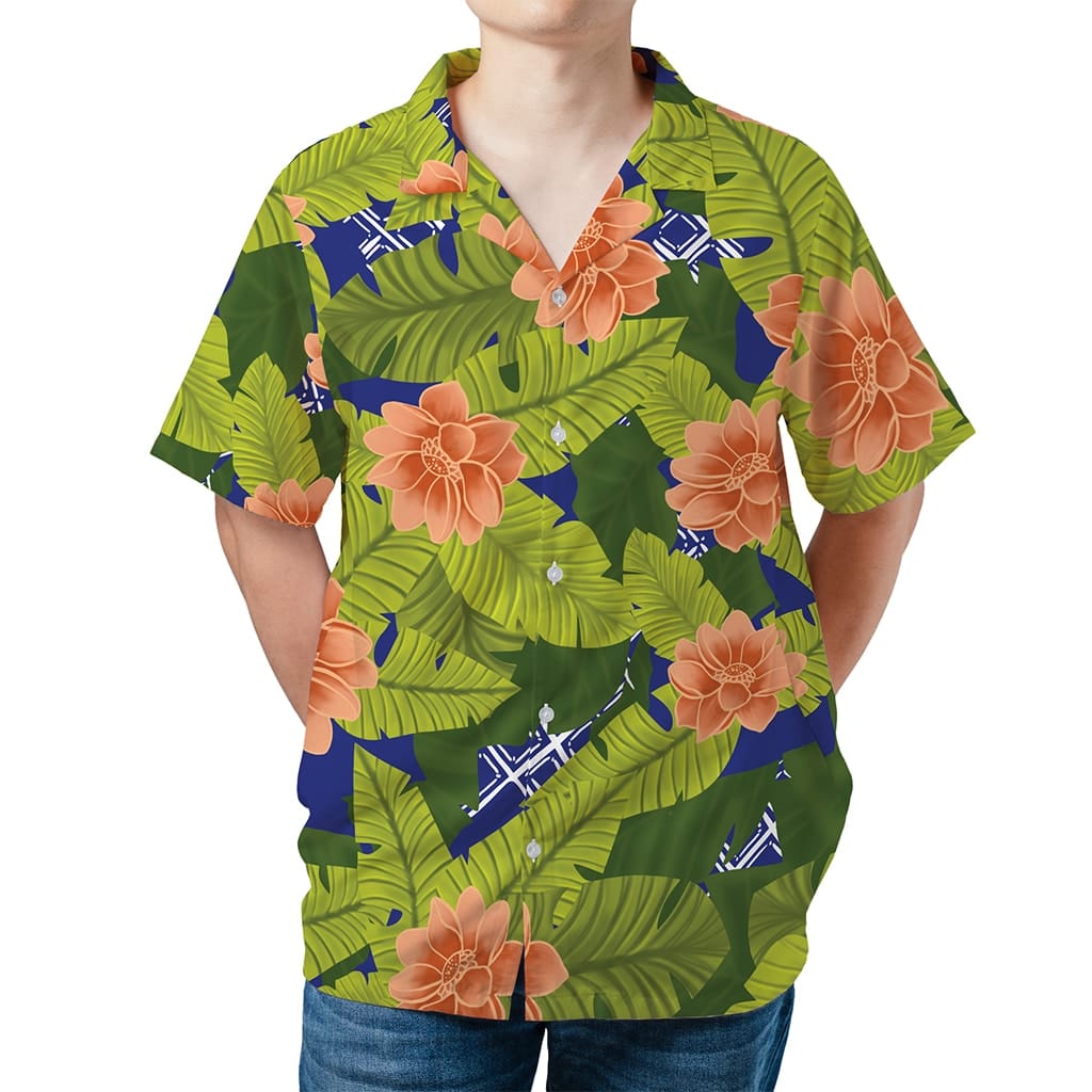 The Tonight Show Starring Jimmy Fallon Adam Sandler Palm Tree Hawaiian Shirt - Tazila
