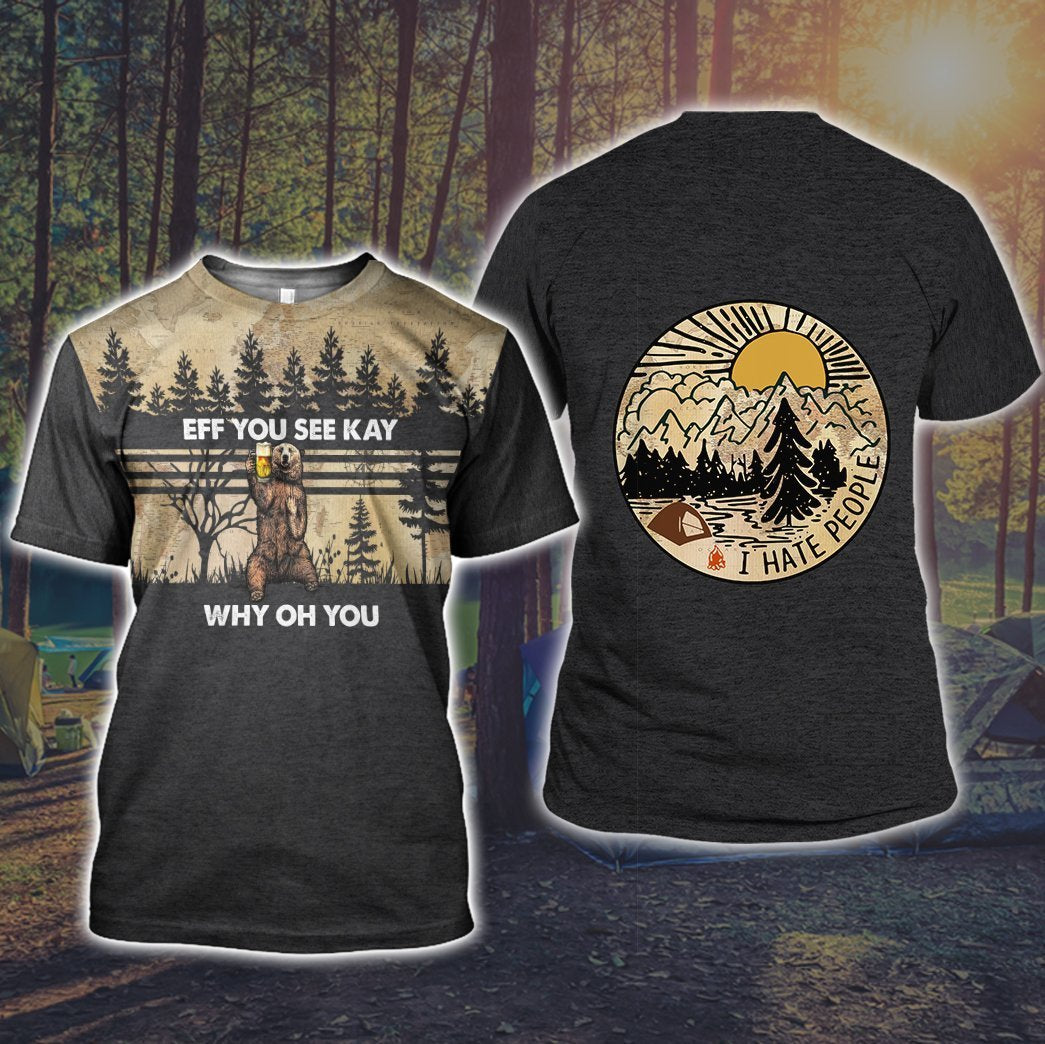 Gifury Eff You See Kay Camping Shirt Beer Bear Camping Eff You See Kay Why Oh You Hoodie Eff You See Kay Camping Hoodie Apparel 2023