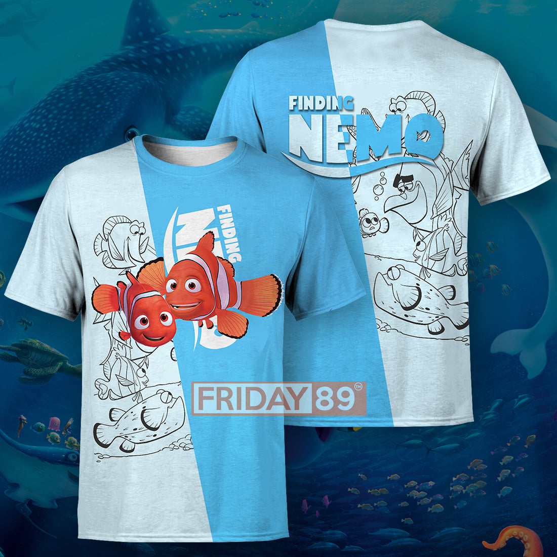 Finding Nemo T-shirt Finding Nemo Blue T-shirt Amazing DN Hoodie Sweater Tank