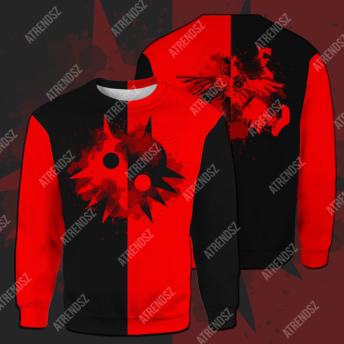 Legend Of Zelda Shirt Black Red Majora's Mask T-shirt Legend Of Zelda Hoodie Sweater Tank