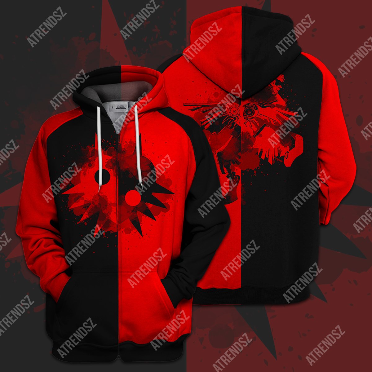 Legend Of Zelda Shirt Black Red Majora's Mask T-shirt Legend Of Zelda Hoodie Sweater Tank