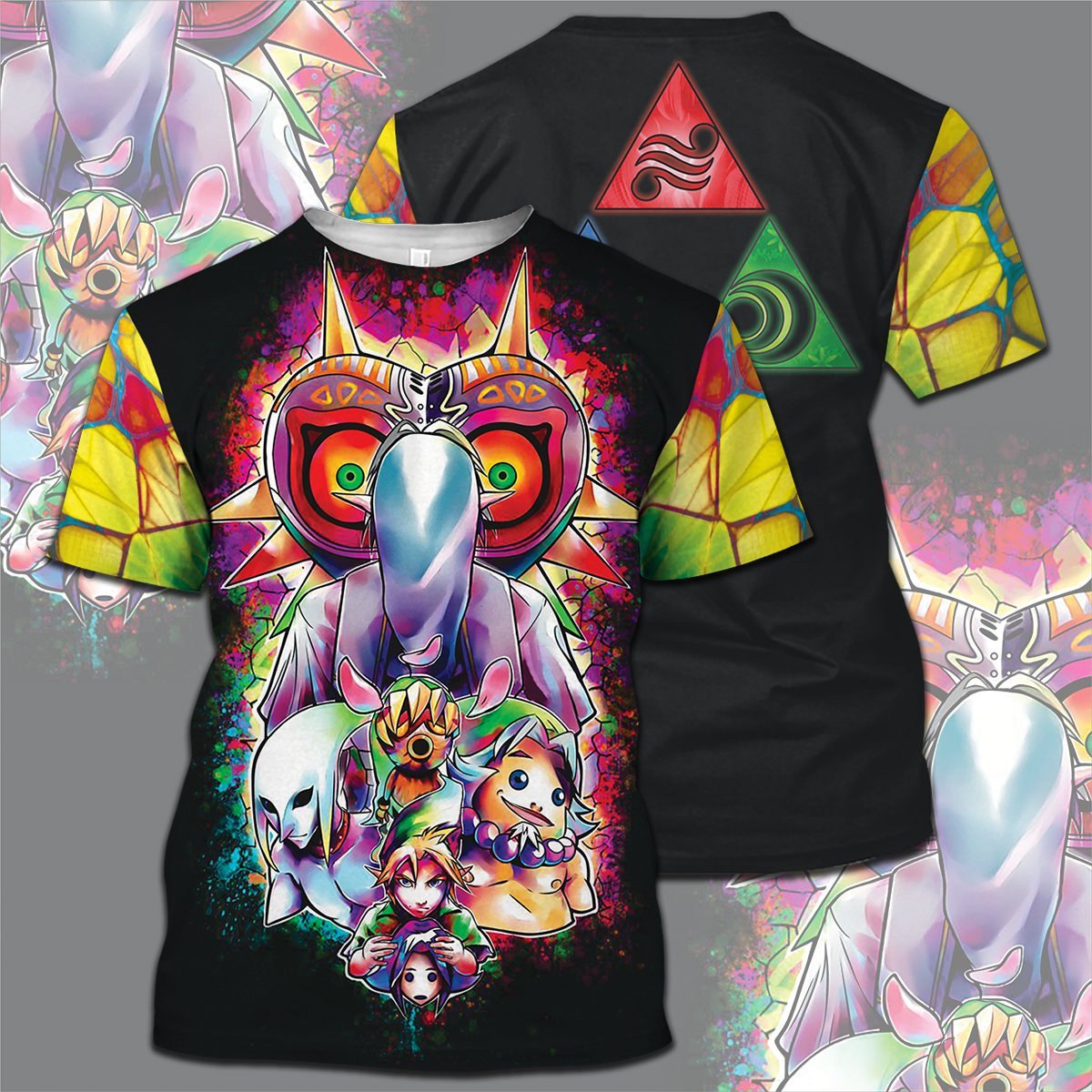 Legend Of Zelda T-shirt Dark Link Majora's Mask Goddess Pearls Triforce Symbol T-shirt Legend Of Zelda Hoodie