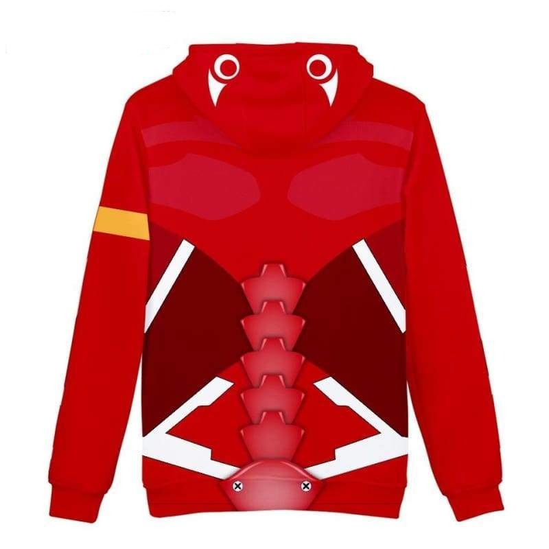 Darling In The Franxx Hoodie Zero Two Fighting Suit Costume Red Hoodie Anime Hoodie Adult