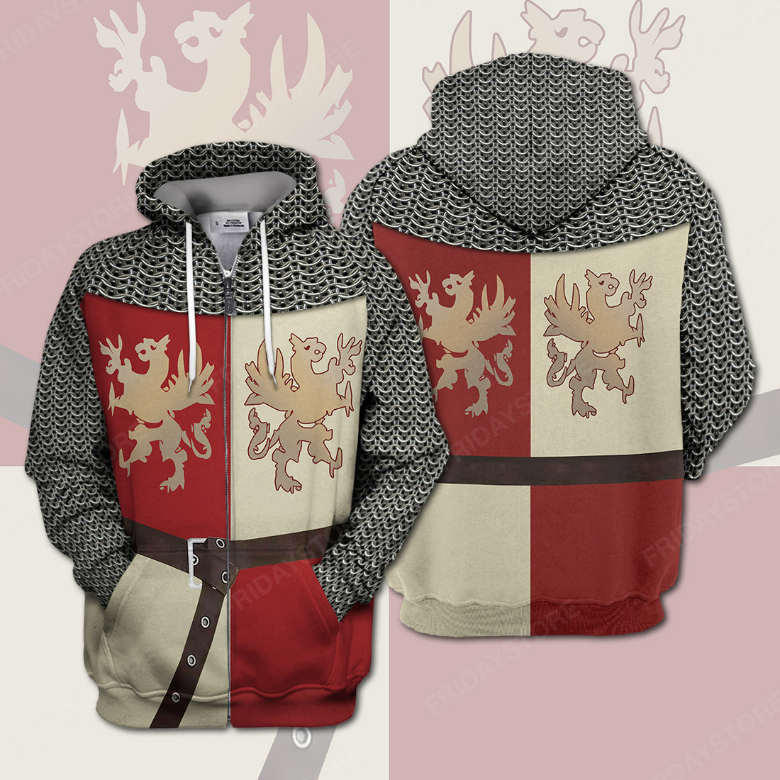 Men's Historical Hoodie Custom Polish Knight T-shirt Hoodie