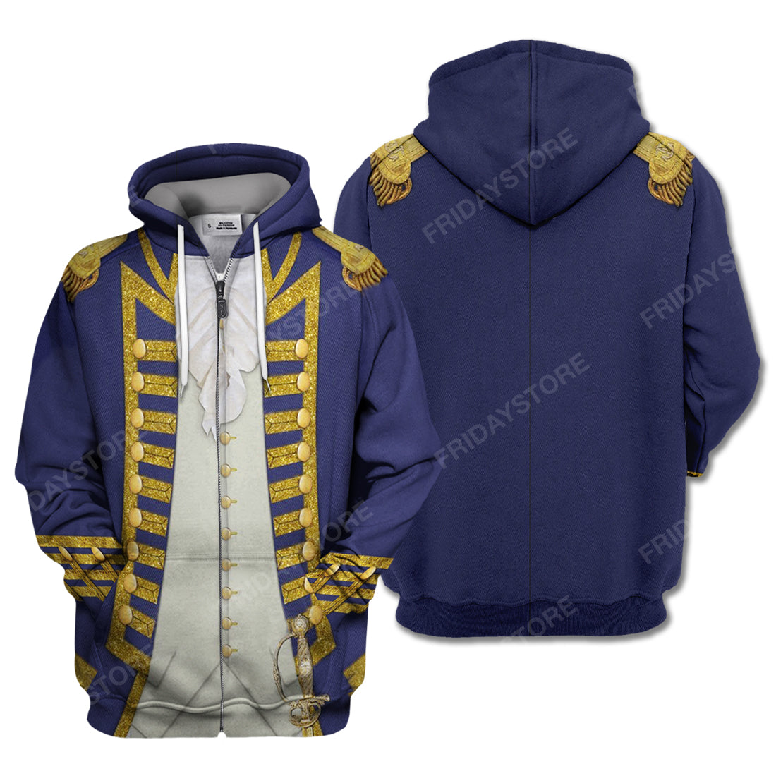 Historical T-Shirt Historical Uniforms Of The US Navy Suit 3d Costume Hoodie Historical Hoodie