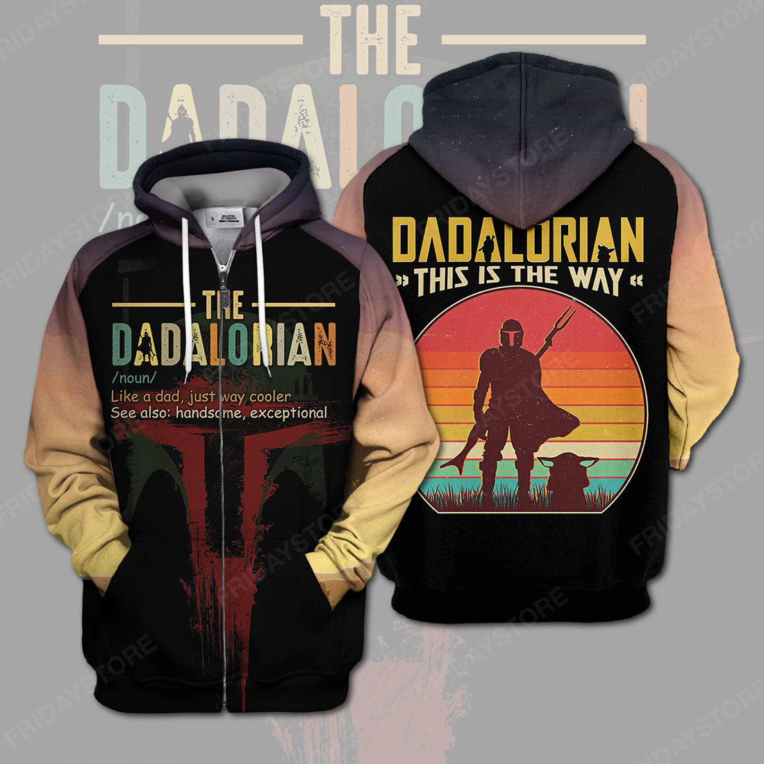 Mandalorian SW Father T-shirt Father's Day Gift Dadalorian This Is The Way T-shirt SW Hoodie Long Sleeve