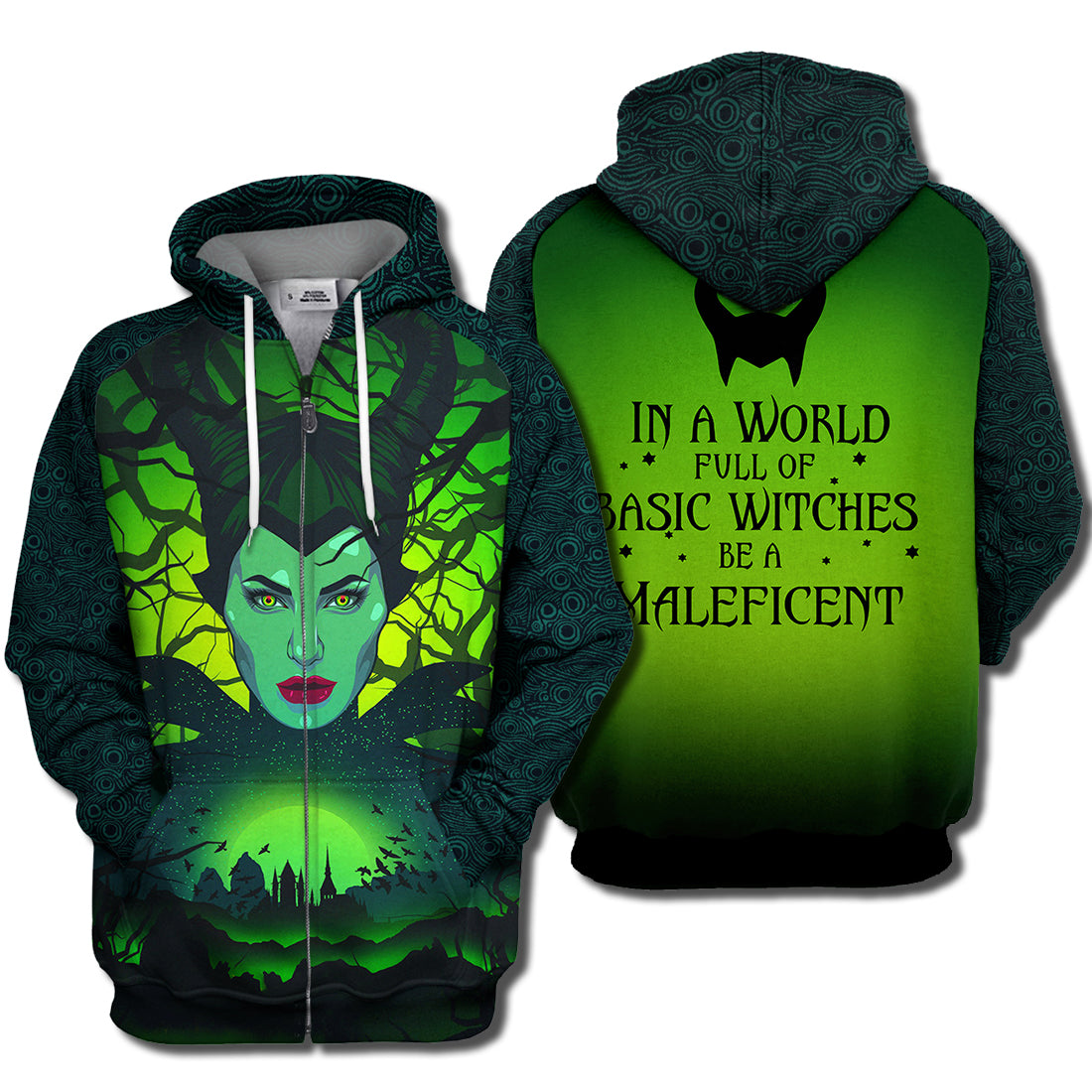 Maleficent T-shirt 3D Print Maleficent Green T-shirt Awesome DN Hoodie Sweater Tank